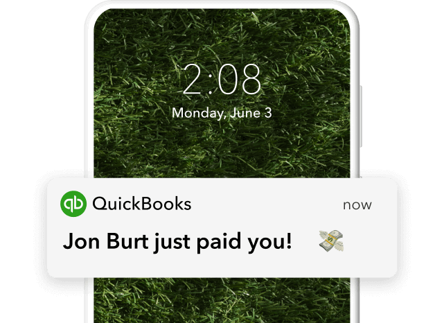 Phone with a “Jon Burt just paid you!” notification.
